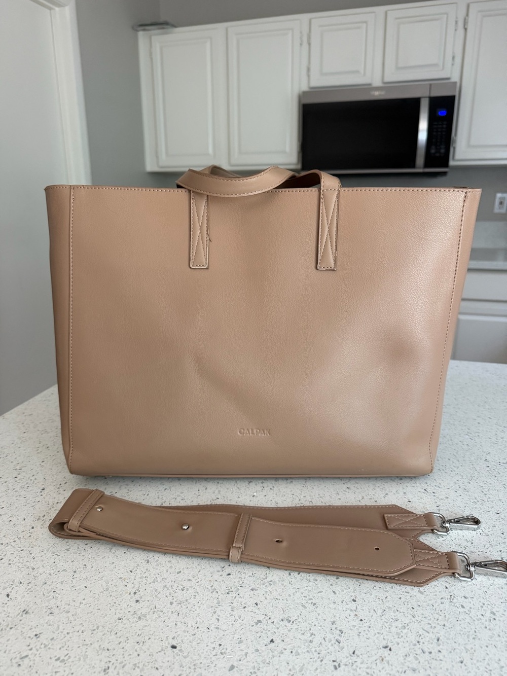 Calpak Haven 16" Laptop Tote Bag in Taupe